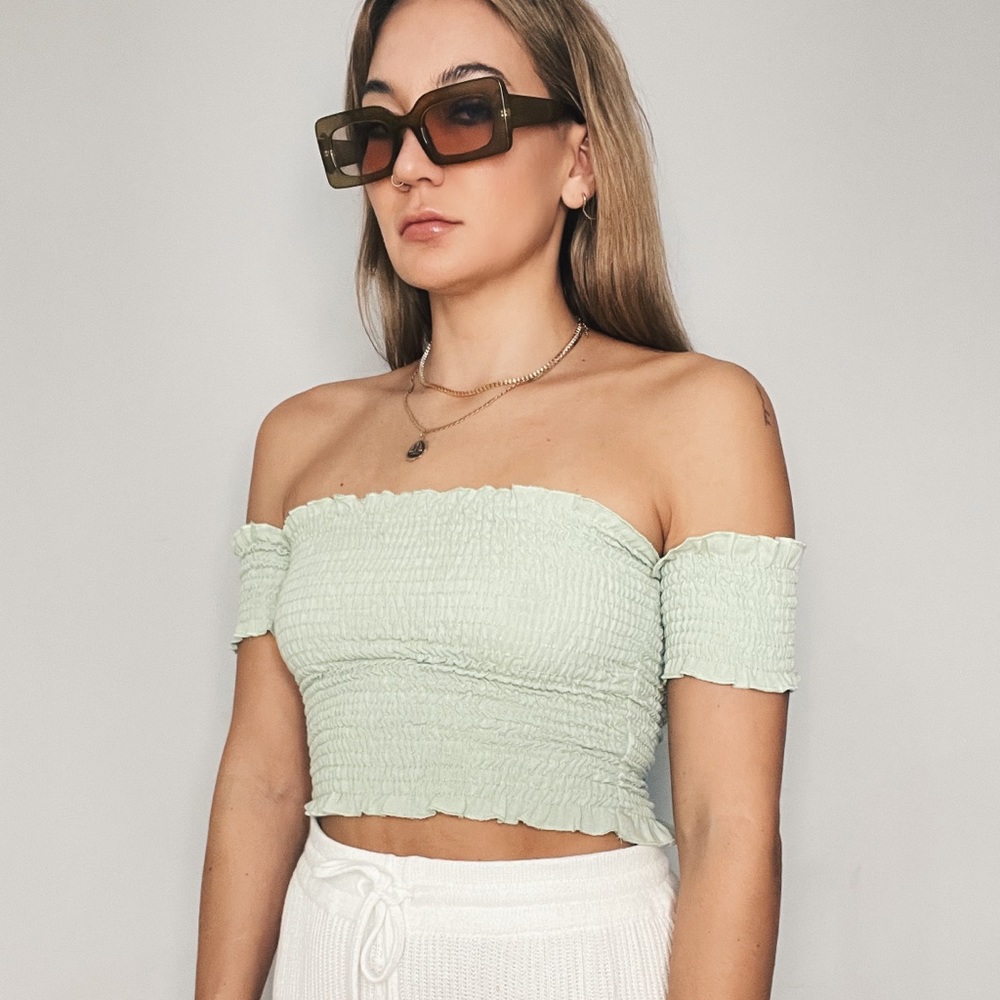 Mint crop top